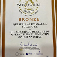 Queso Curado al Pimentón de Quesería Artesanal La Solana Quesos La solana