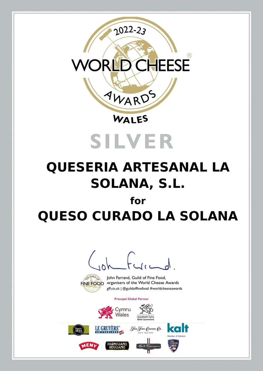 Queso Curado de Quesería Artesanal La Solana Quesos La solana